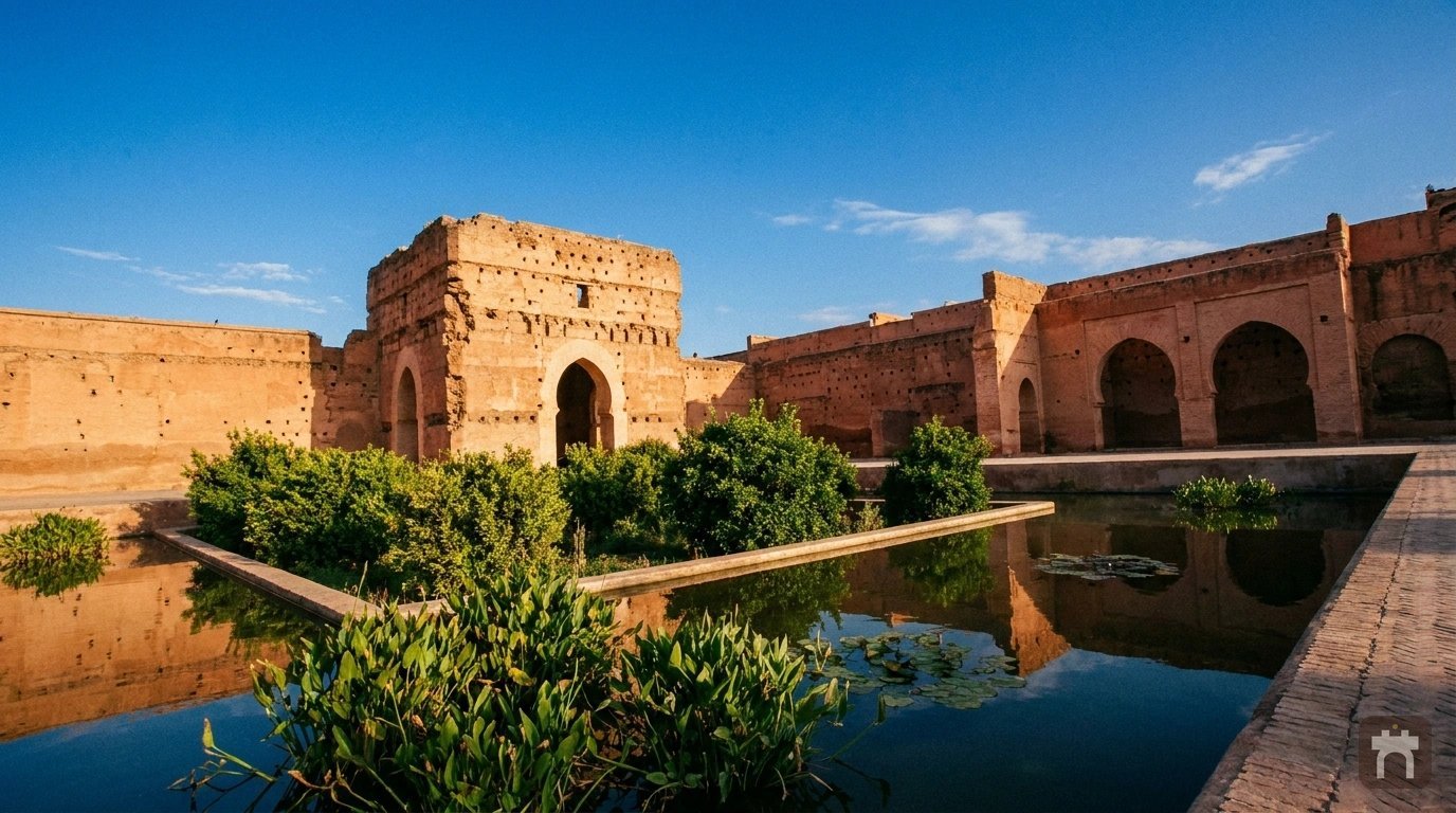 The reflecting pool and ramparts seen from a different angle